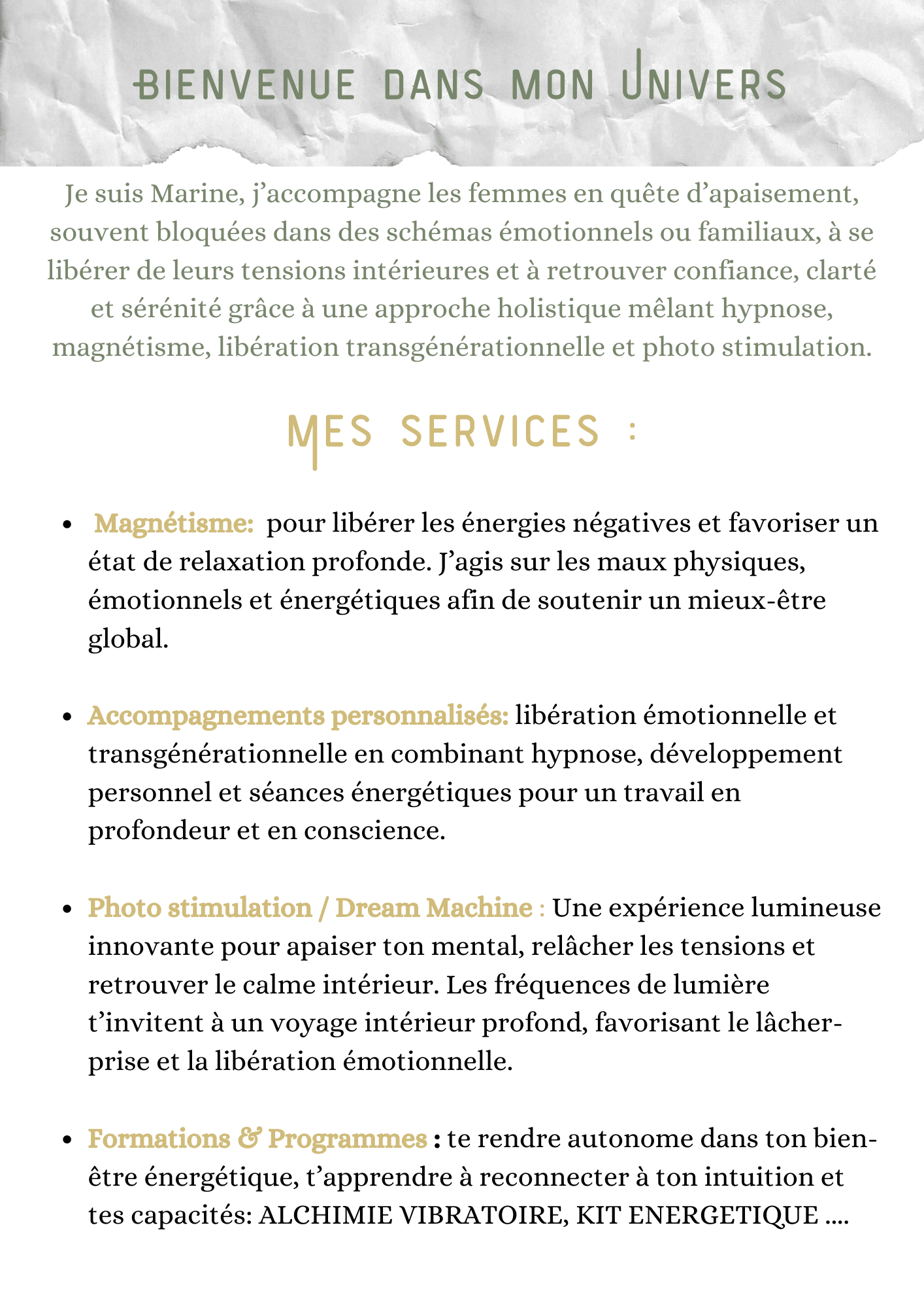 mes services